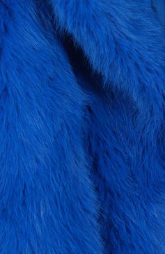 Женская шуба из экомеха BALENCIAGA синего цвета, арт. 794648/TPQ23 | Фото 6 (Рукава: Длинные; Длина (верхняя одежда): Длинные; Материал подклада: Вискоза; Кросс-КТ: Куртка; Стили: Гламурный; Материал внешний: Экомех)