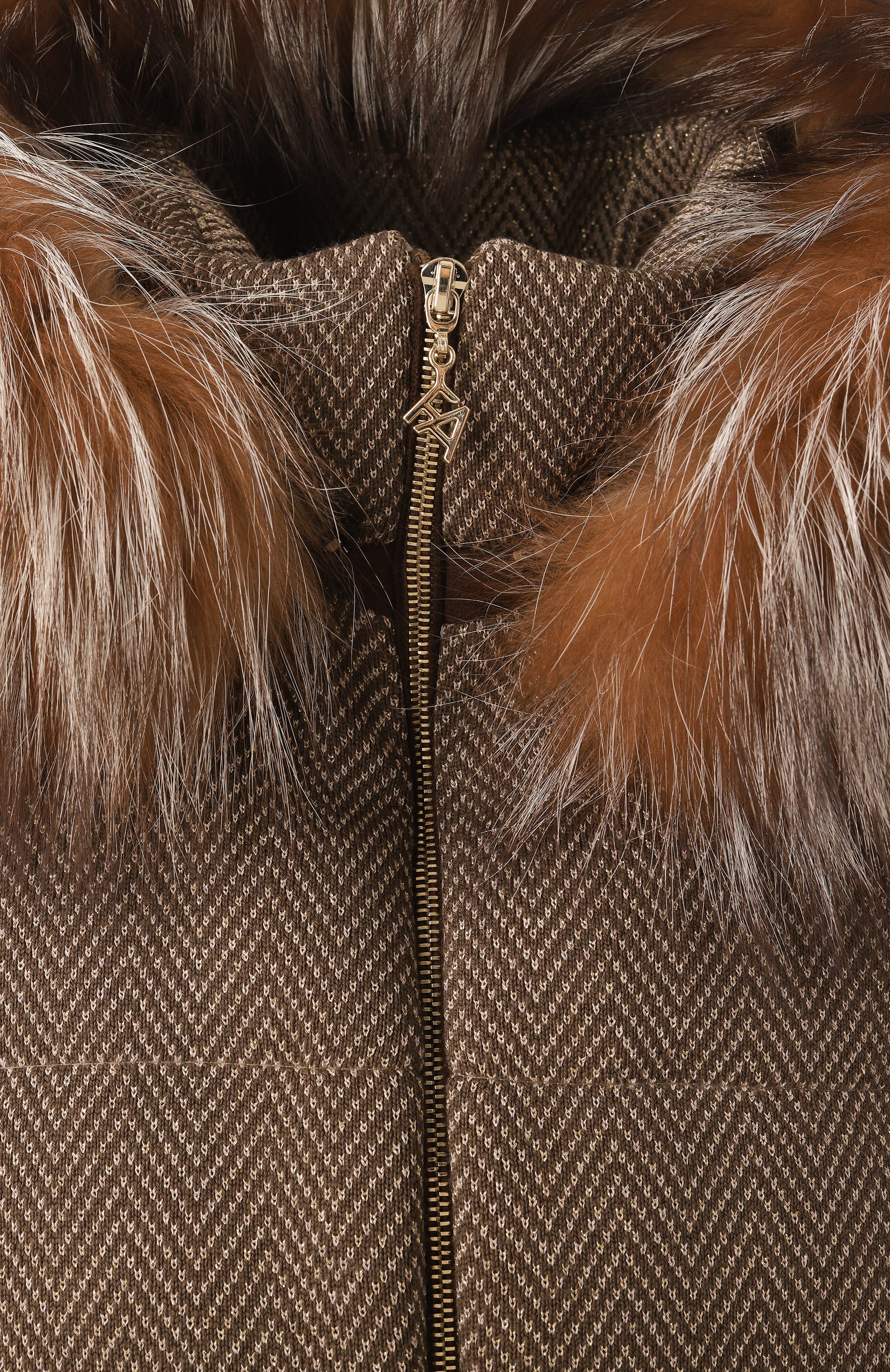 Пуховый жилет с отделкой из меха лисы FREEAGE, арт. WW25.VS013M.2939.130, фото 6