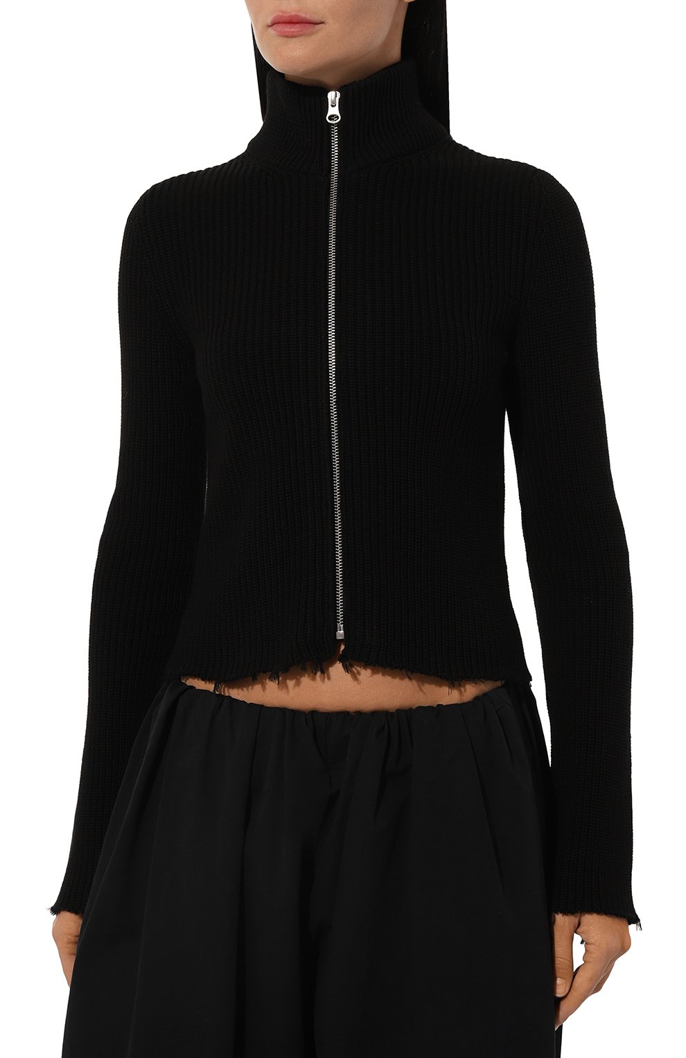 Хлопковый кардиган MM6 черного цвета по цене 78950 руб., арт. S52AM0297/M13039, фото 3 Хлопковый кардиган MM6, арт. S52AM0297/M13039, фото 3