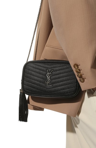 Сумка lou mini SAINT LAURENT черного цвета по цене 121000 руб., арт. 612579/1GF02, фото 2 Сумка lou mini SAINT LAURENT, арт. 612579/1GF02, фото 2