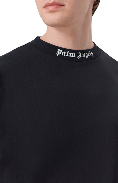 Хлопковая футболка PALM ANGELS, арт. PMAA10BS26JER001, фото 5