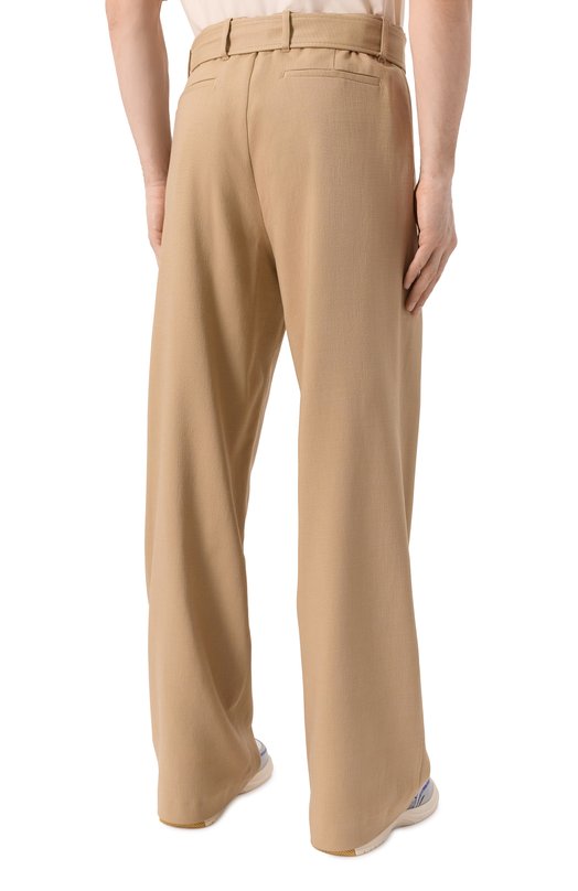 Брюки из вискозы MSGM 3840MP01X/257106 Бежевый  3840MP01X/257106 Фото 4