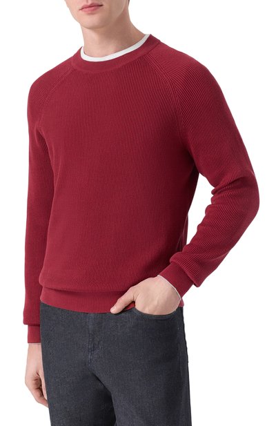 Хлопковый джемпер BRUNELLO CUCINELLI, арт. M29400100, фото 3