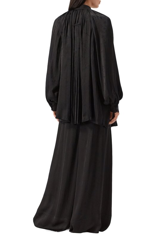 Блузка из вискозы и шелка Ann Demeulemeester B0012787/FA611 Чёрный  B0012787/FA611 Фото 4