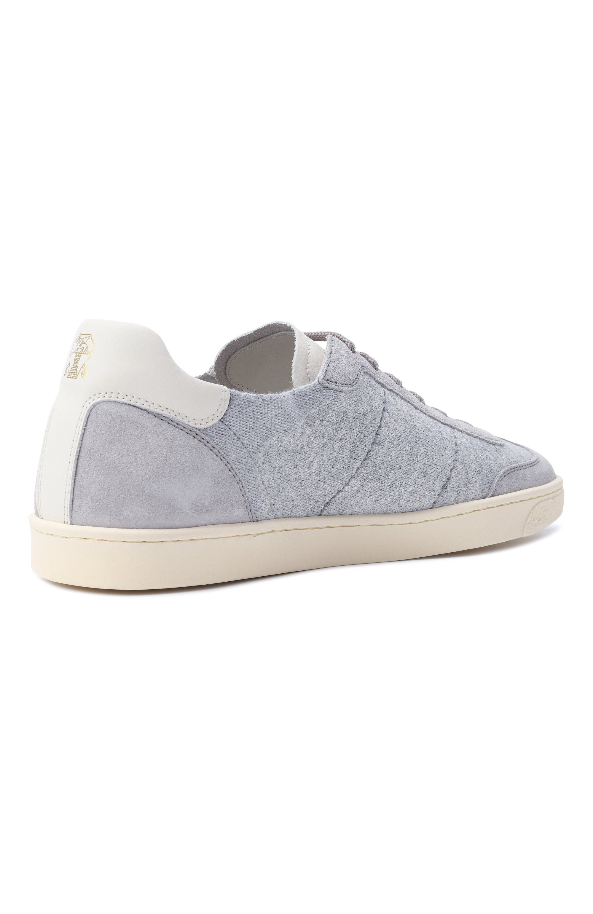 Текстильные кеды BRUNELLO CUCINELLI светло-серого цвета по цене 120500 руб., арт. MZUKVTN286, фото 5 Текстильные кеды BRUNELLO CUCINELLI, арт. MZUKVTN286, фото 5