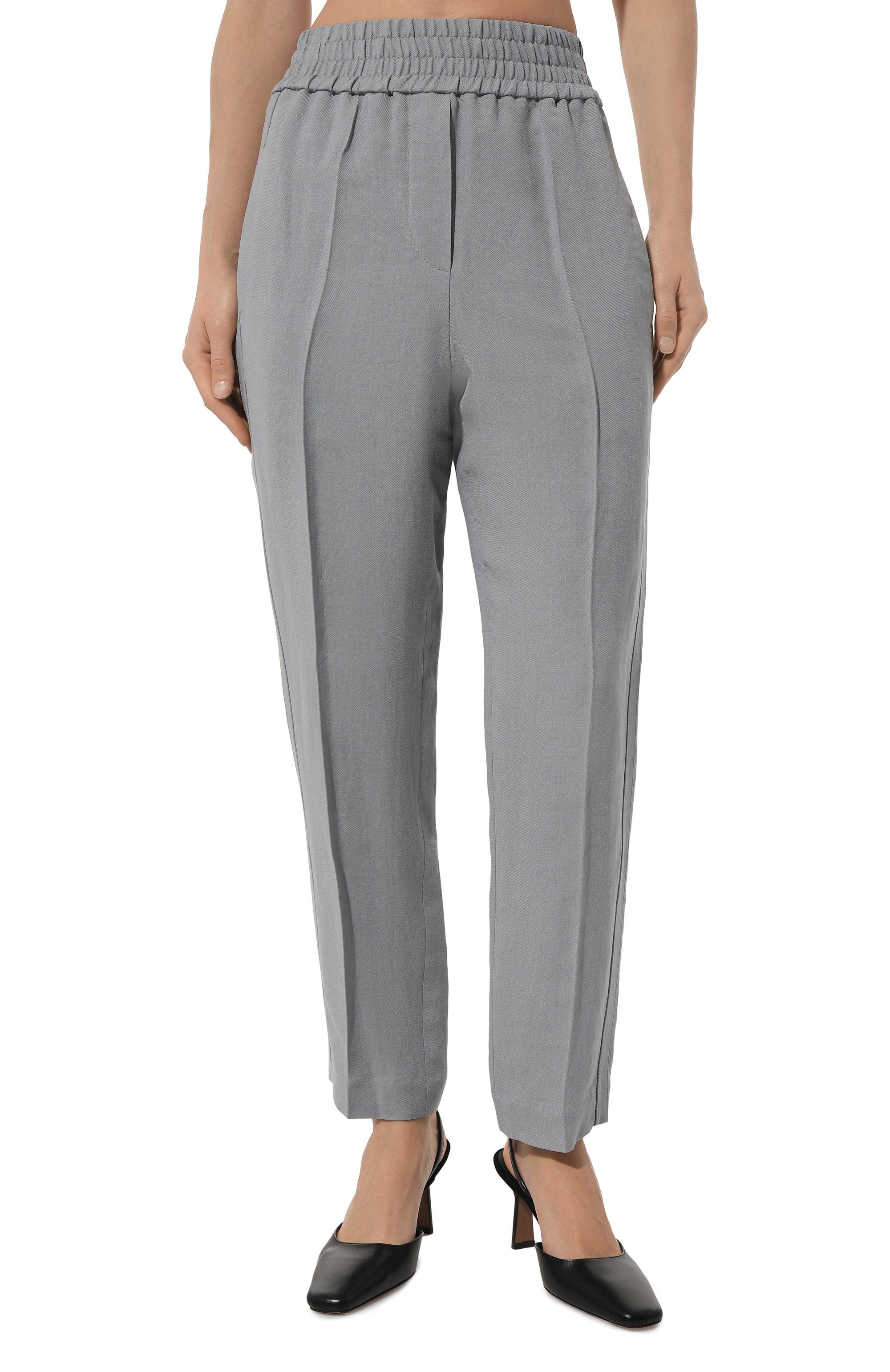 Брюки из вискозы и льна BRUNELLO CUCINELLI, арт. MH126B1071, фото 3