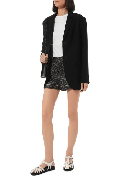 Шелковые шорты GOOROO черного цвета по цене 43470 руб., арт. SR003-2000-9911-S23, фото 2 Шелковые шорты GOOROO, арт. SR003-2000-9911-S23, фото 2