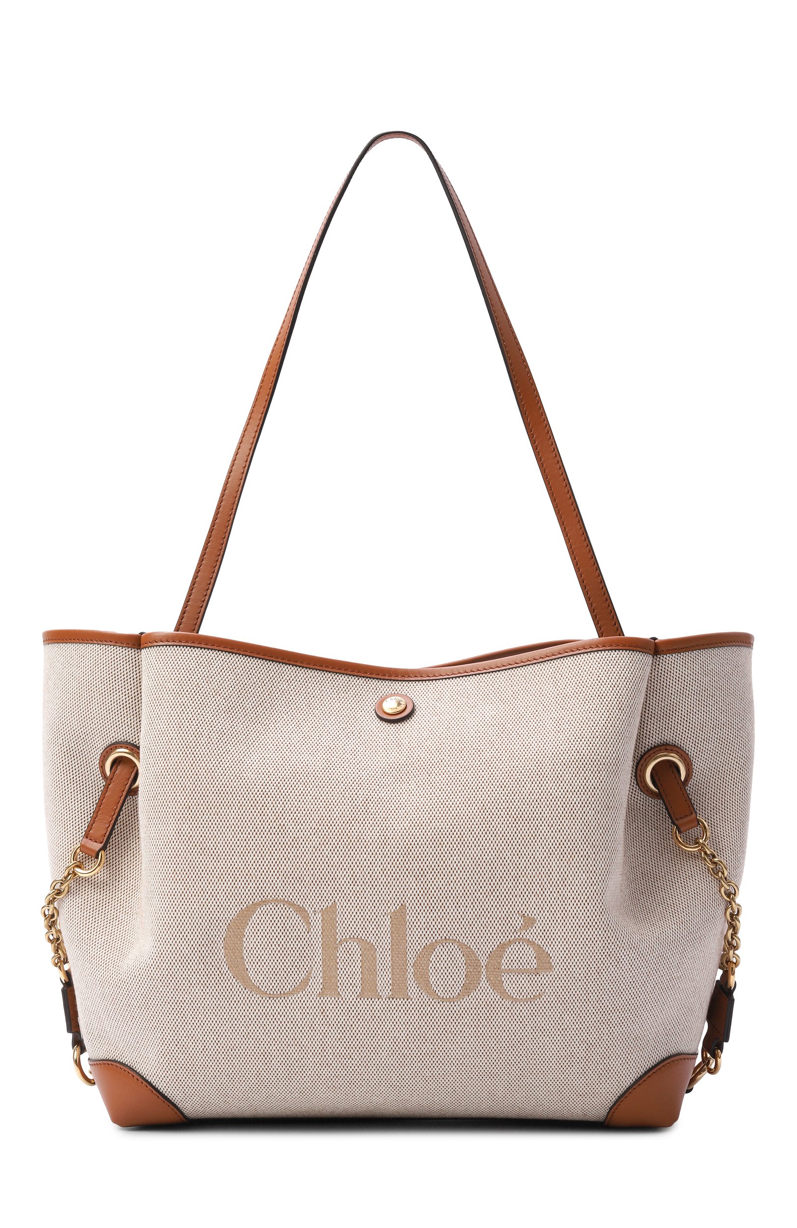 Сумка-тоут clover medium CHLOÉ бежевого цвета по цене 184500 руб., арт. CH26AS655S63, фото 1 Сумка-тоут clover medium CHLOÉ, арт. CH26AS655S63, фото 1