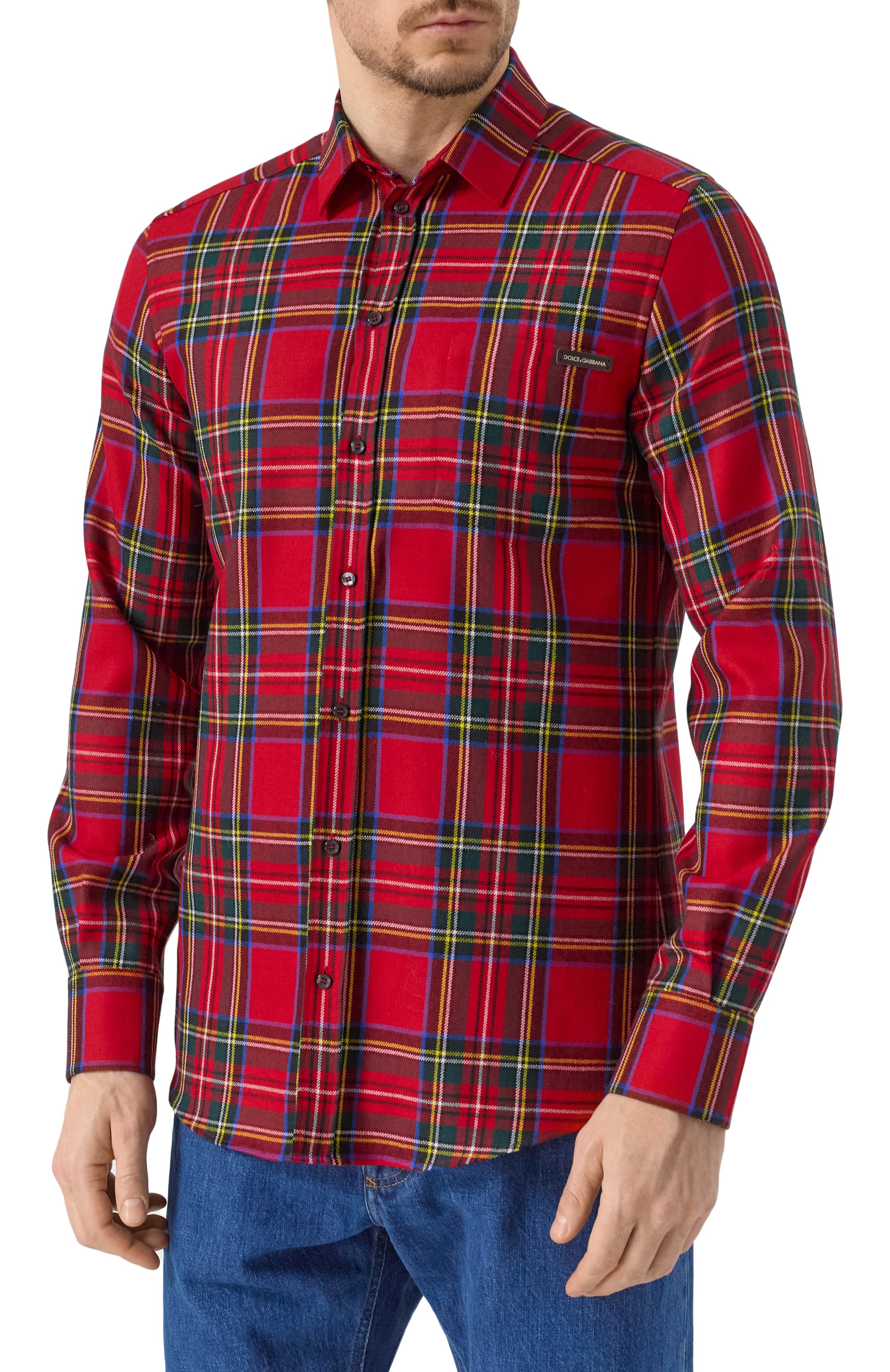 Шерстяная рубашка DOLCE & GABBANA, арт. G5JZ9T/FQ2KC, фото 3