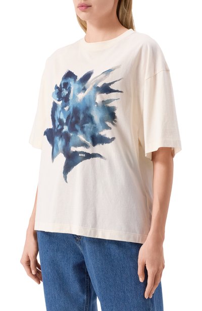 Хлопковая футболка BOSS ORANGE, арт. 50534814, фото 3