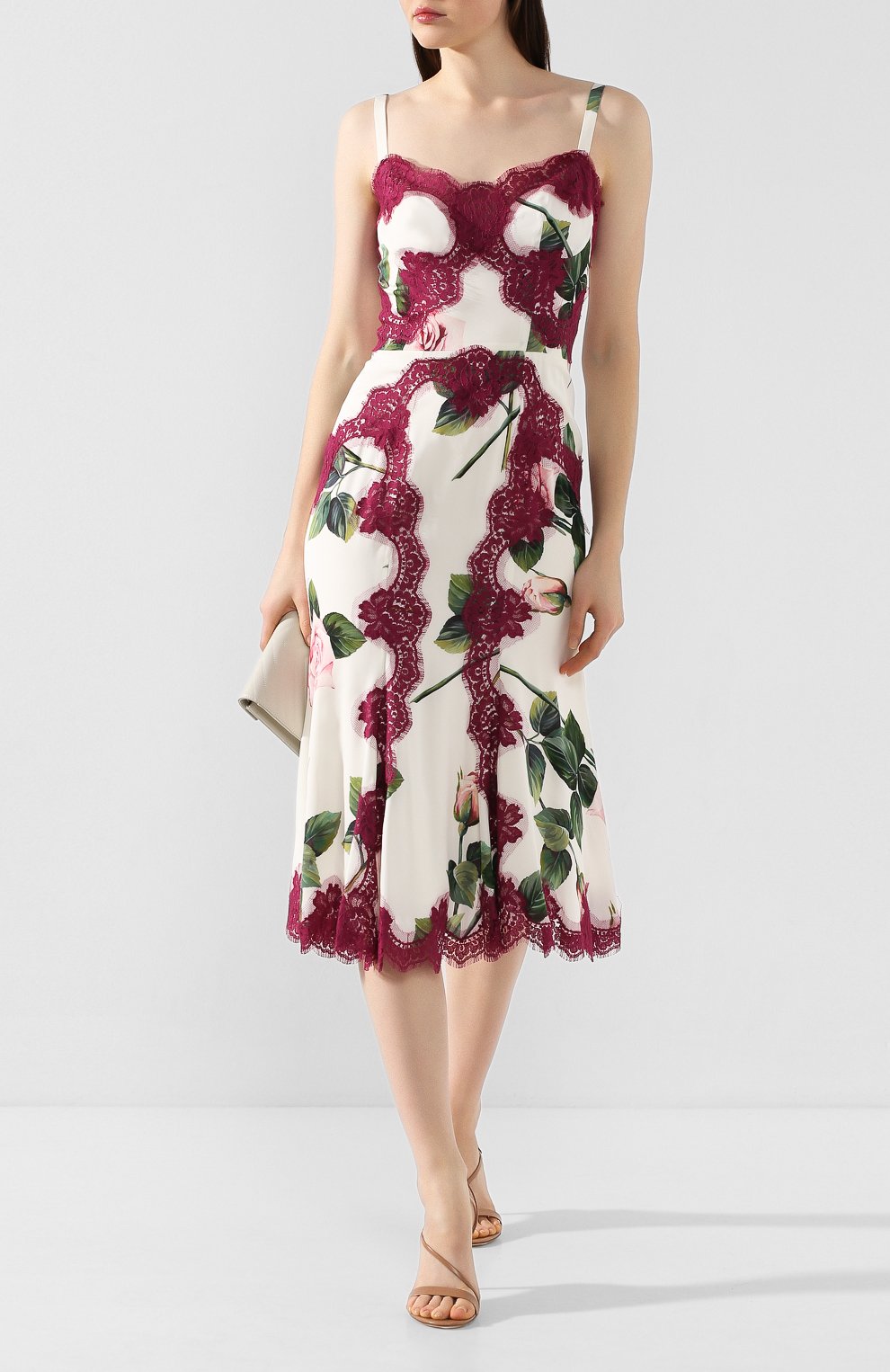 Платье из смеси шелка и хлопка DOLCE & GABBANA, арт. F6YU8T/FSAZD, фото 2