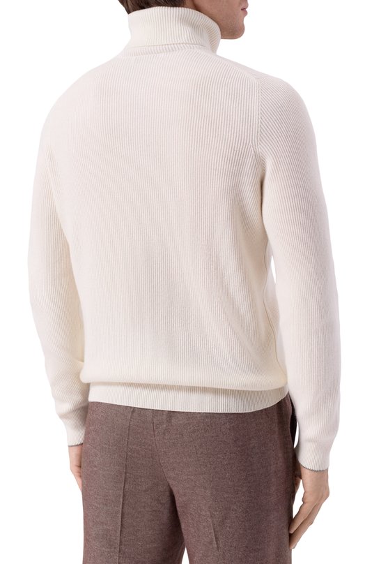 Кашемировая водолазка Brunello Cucinelli M2229503 Кремовый  M2229503 Фото 4