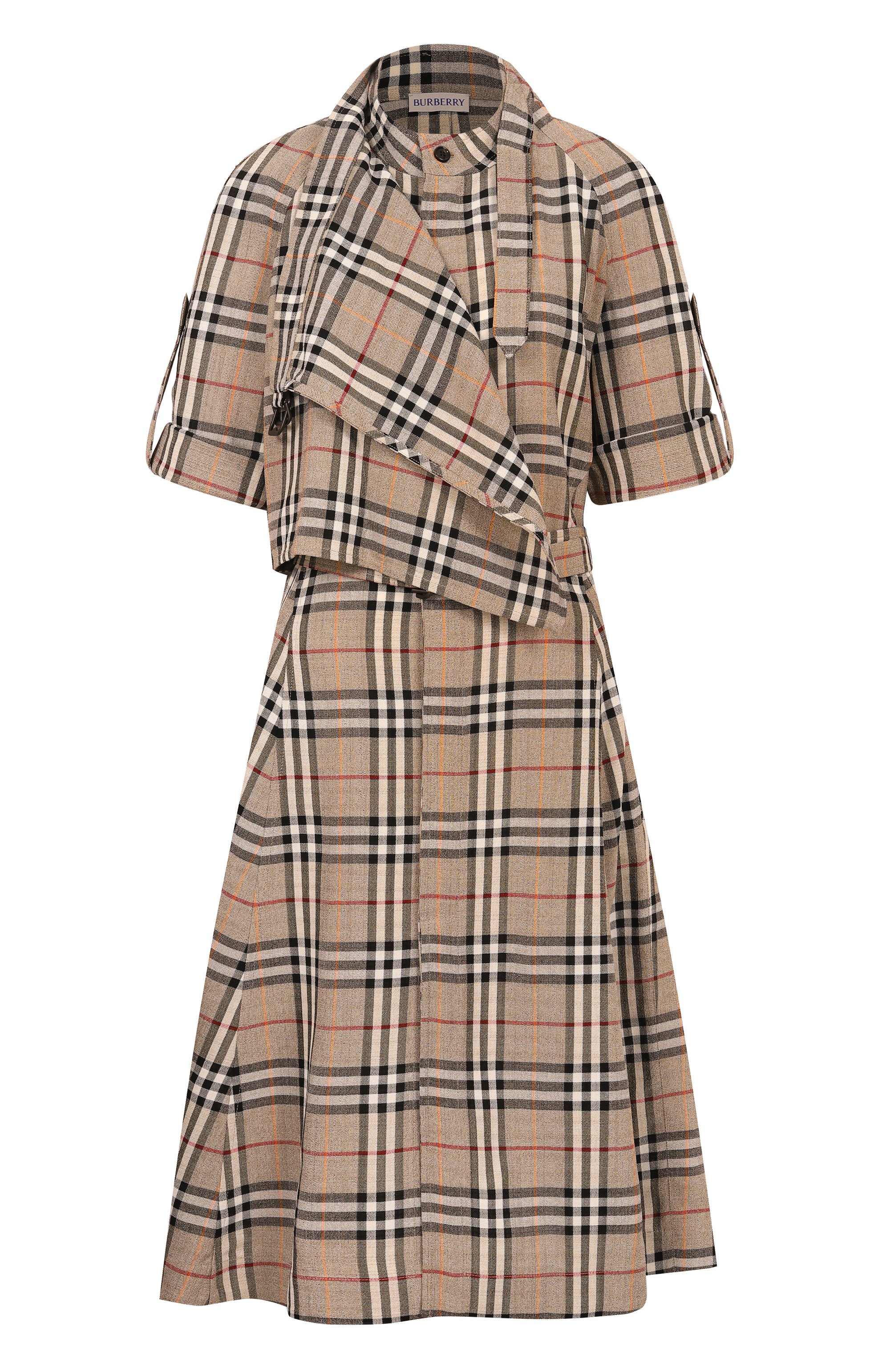 Платье из вискозы и шелка BURBERRY, арт. 8110441, фото 1