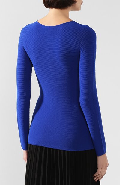 Пуловер из вискозы GIORGIO ARMANI синего цвета по цене 59950 руб., арт. 8NAM31/AM05Z, фото 4 Пуловер из вискозы GIORGIO ARMANI, арт. 8NAM31/AM05Z, фото 4