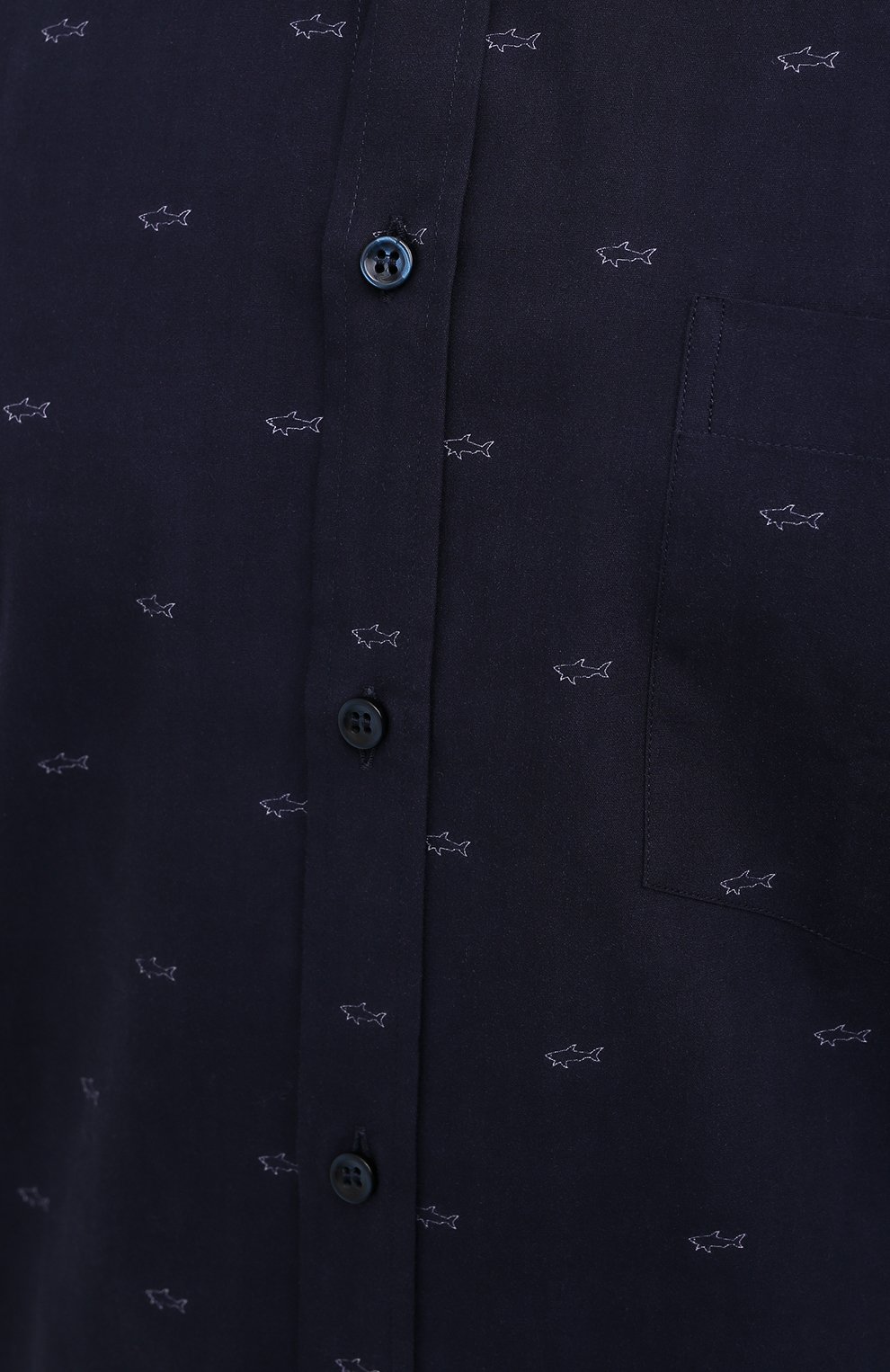 Хлопковая рубашка PAUL&SHARK темно-синего цвета по цене 34200 руб., арт. C0P3051/C00, фото 5 Хлопковая рубашка PAUL&SHARK, арт. C0P3051/C00, фото 5