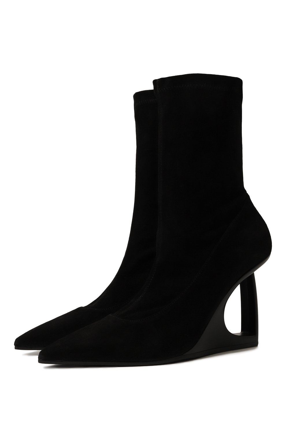 Замшевые ботильоны "d" VIC MATIE черного цвета по цене 52750 руб., арт. 1F2502D_F14C040101, фото 1 Замшевые ботильоны "d" VIC MATIE, арт. 1F2502D_F14C040101, фото 1