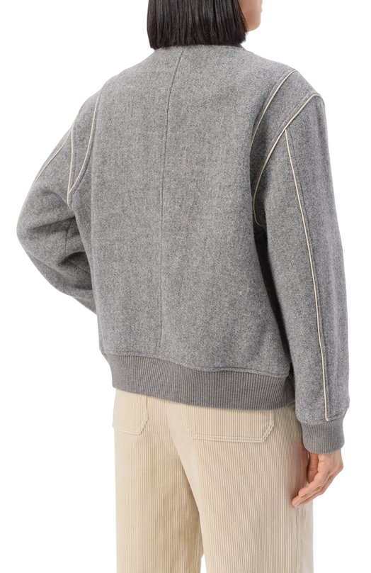 Шерстяной бомбер Dunst UDJU5D124G2 Серый  UDJU5D124G2 Фото 4