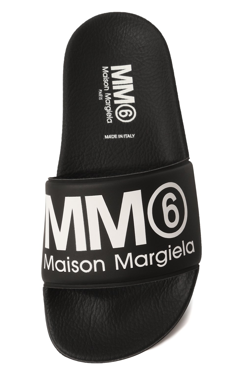 Шлепанцы MM6 черного цвета по цене 7995 руб., арт. 73421/28-35, фото 4 Шлепанцы MM6, арт. 73421/28-35, фото 4