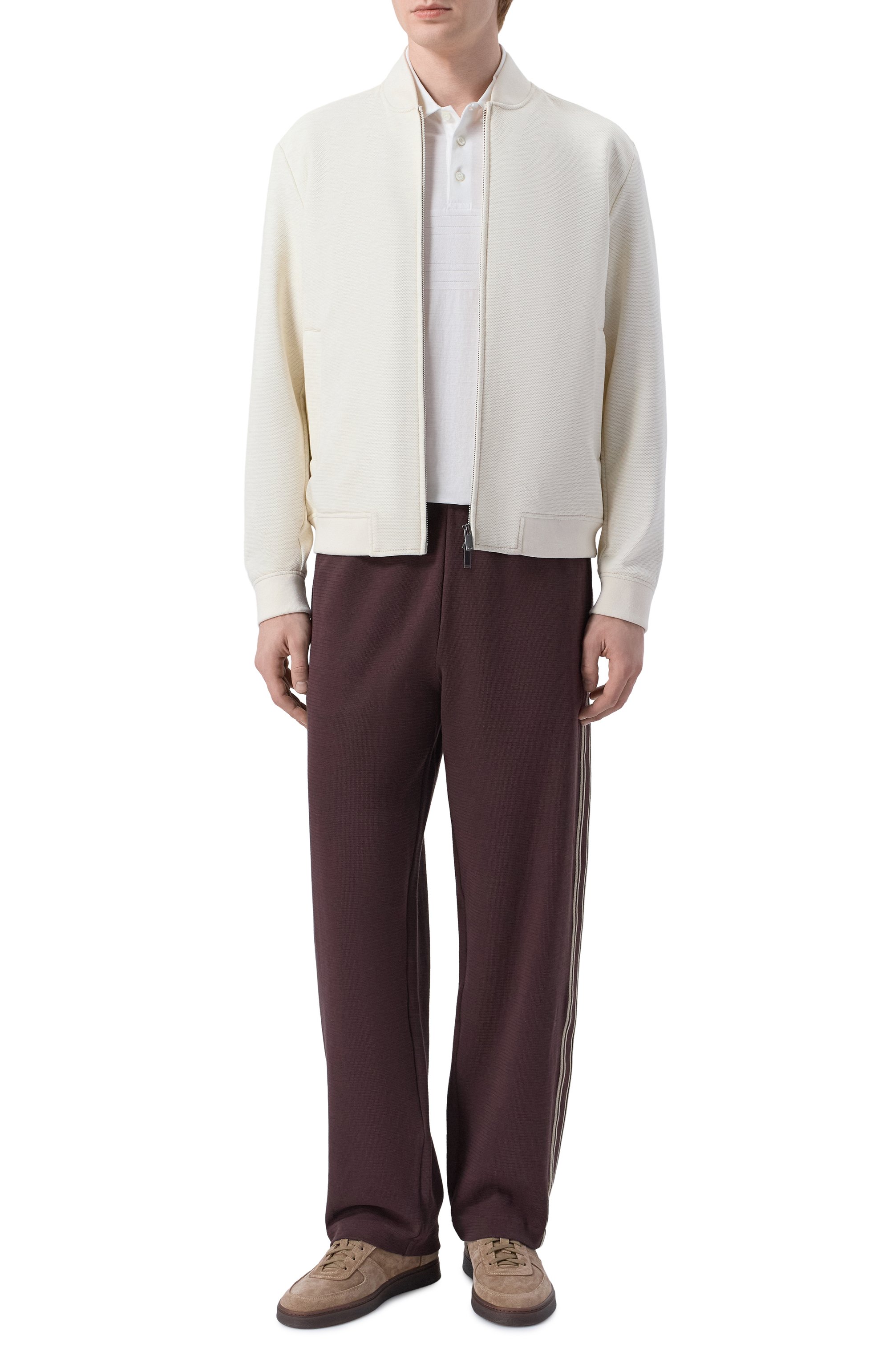 Хлопковые брюки BOSS темно-коричневого цвета по цене 34950 руб., арт. 50558865, фото 2 Хлопковые брюки BOSS, арт. 50558865, фото 2