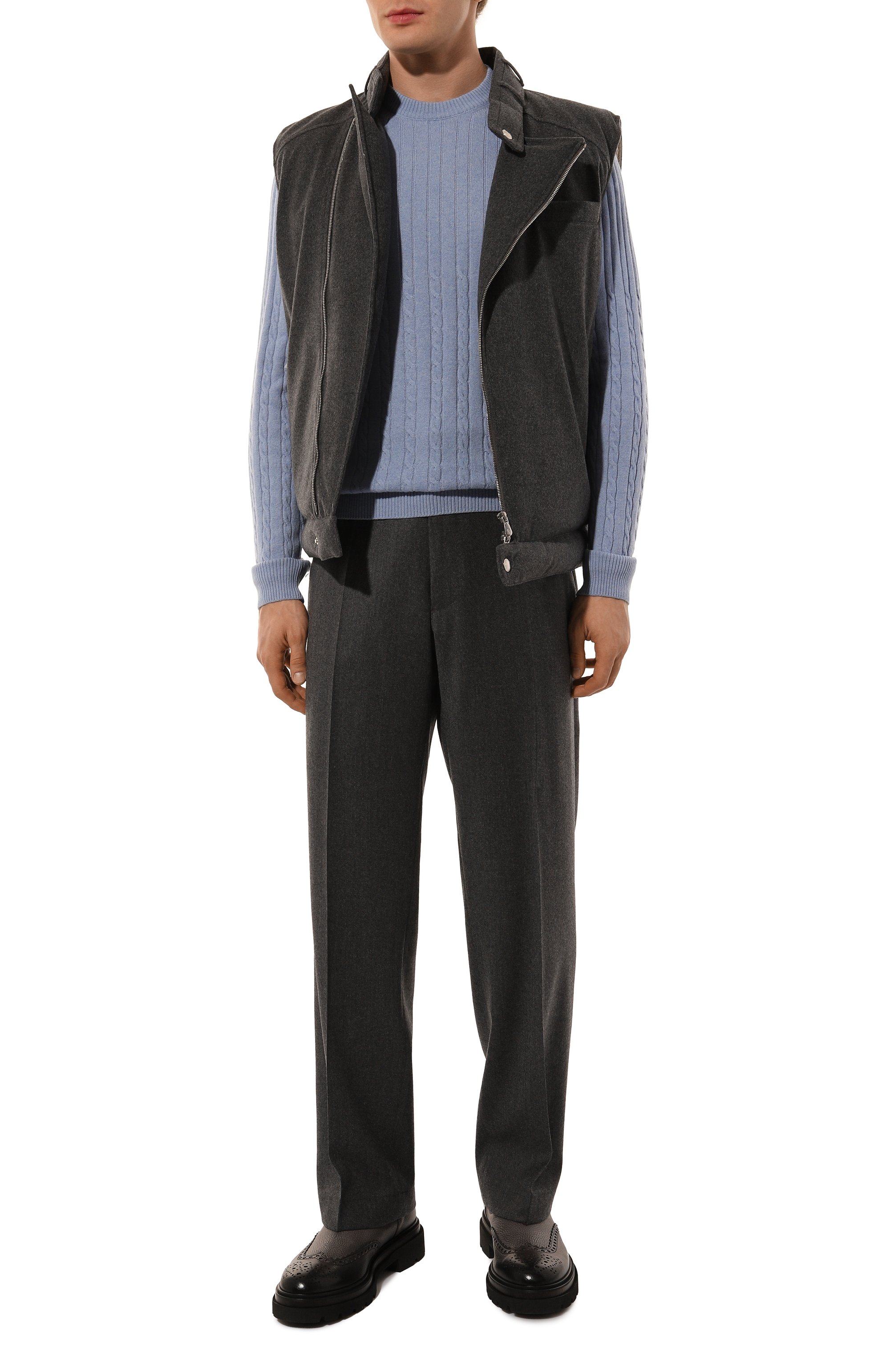 Брюки из шерсти и кашемира ANDREA CAMPAGNA, арт. LUCAN0 ELAX/ZG1200, фото 2