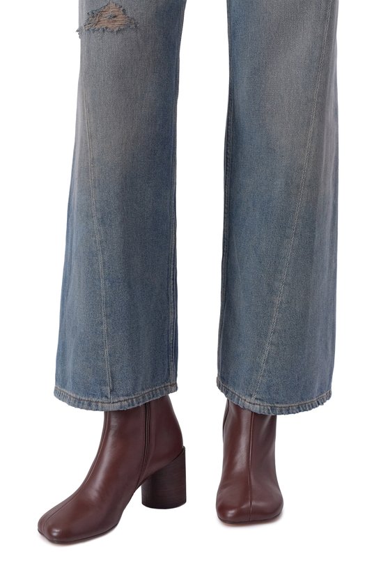 Кожаные ботильоны Anatomic 70 MM6 S59WU0235/P3628 Бордовый  S59WU0235/P3628 Фото 2