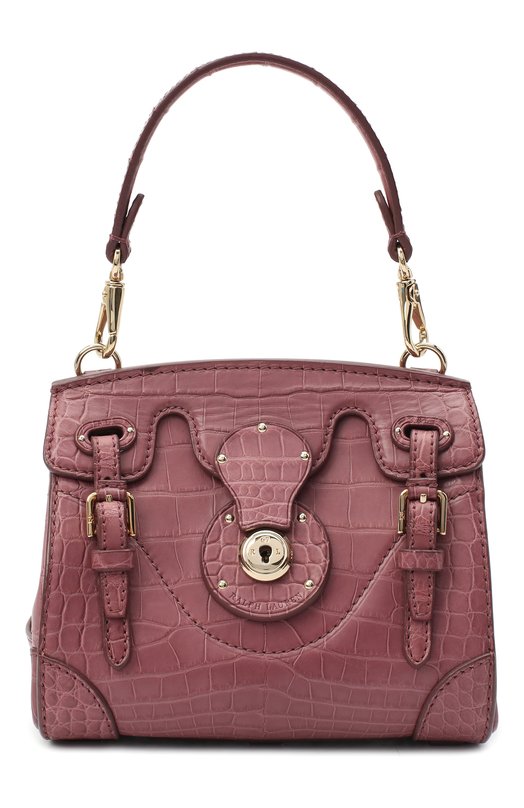 

Сумка Ricky 18 из кожи крокодила Ralph Lauren, Розовый