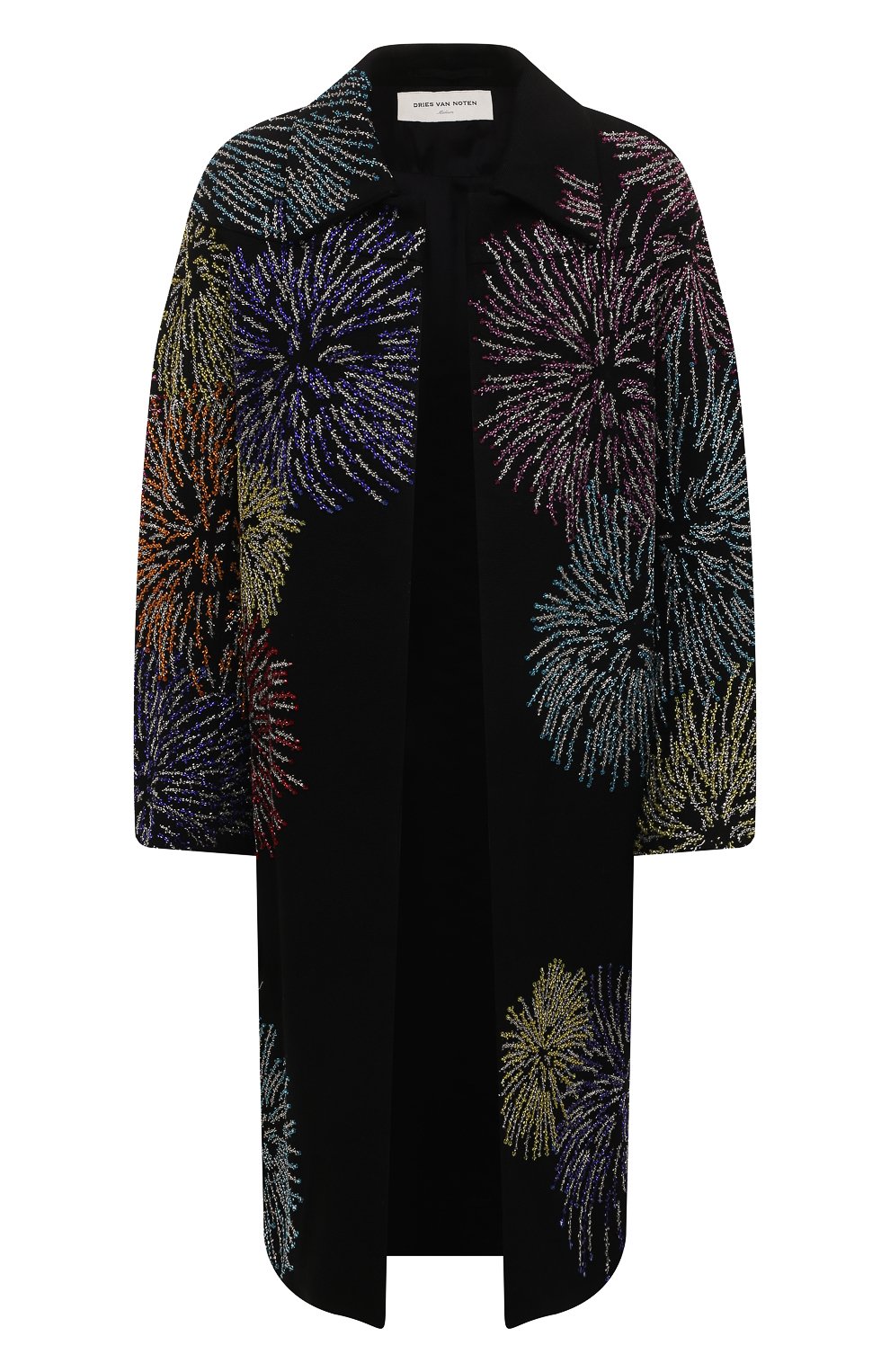 Хлопковое пальто DRIES VAN NOTEN черного цвета по цене 315000 руб., арт. 221-010230-4213, фото 1 Хлопковое пальто DRIES VAN NOTEN, арт. 221-010230-4213, фото 1