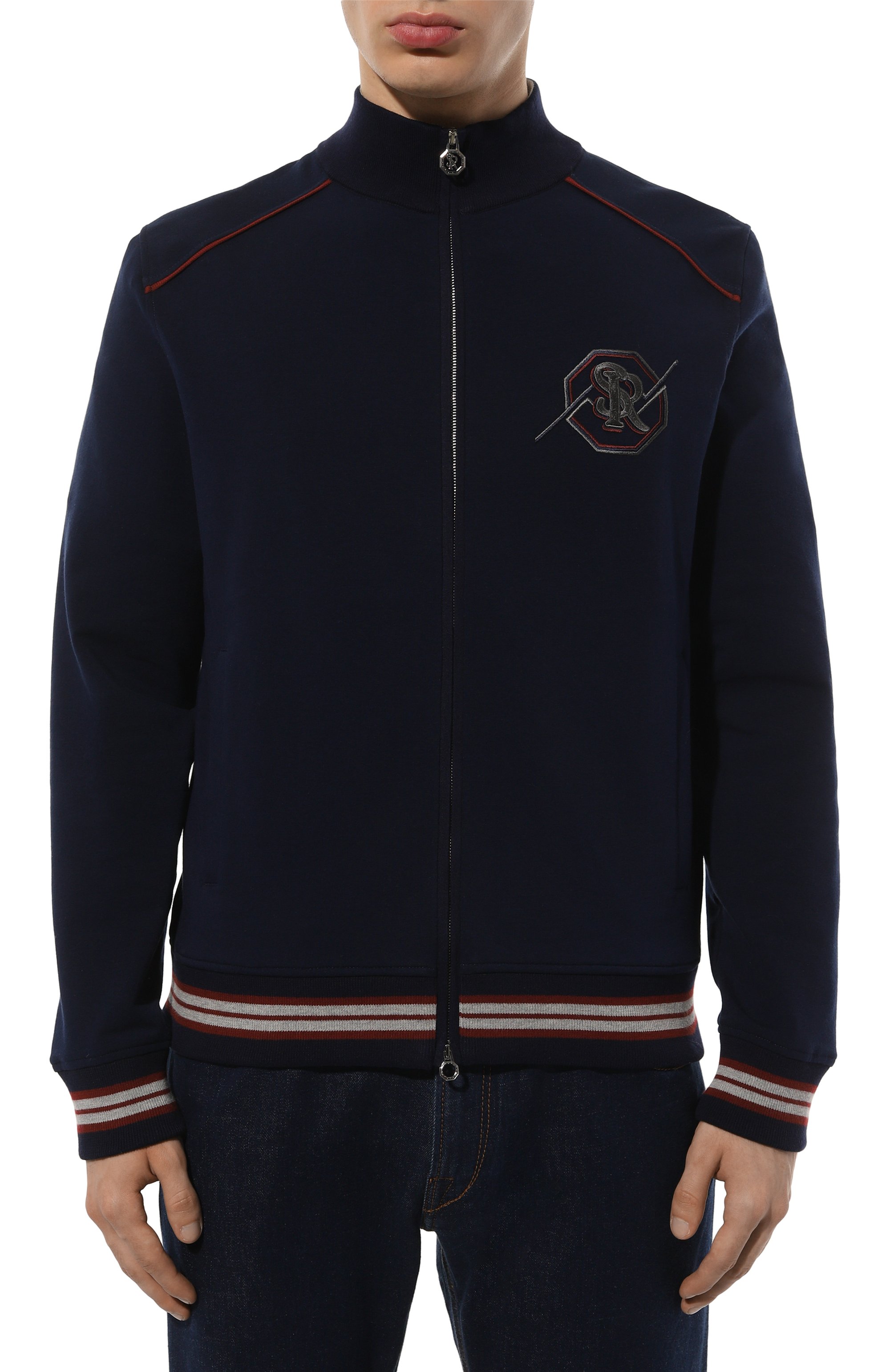 Хлопковая толстовка STEFANO RICCI темно-синего цвета по цене 108000 руб., арт. K101028R31/T23350, фото 3 Хлопковая толстовка STEFANO RICCI, арт. K101028R31/T23350, фото 3