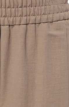 Женские брюки HARRIS WHARF LONDON бежевого цвета, арт. A8041PYF | Фото 5 (Силуэт Ж (брюки и джинсы): Широкие; Длина (брюки, джинсы): Стандартные; Женское Кросс-КТ: Брюки-одежда; Материал внешний: Синтетический материал, Вискоза; Материал сплава: Проставлено; Драгоценные камни: Проставлено; Стили: Минимализм, Кэжуэл)