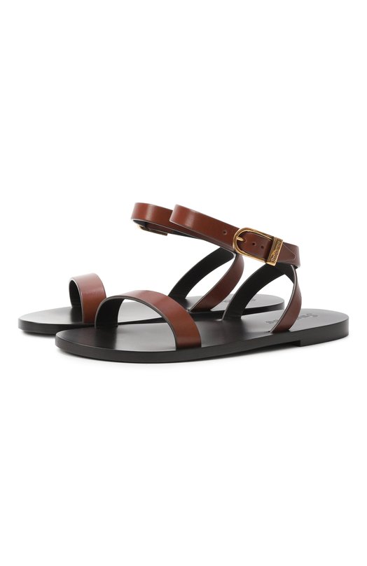 Кожаные сандалии Sahara Saint Laurent 819323/DWE00 Коричневый 819323/DWE00