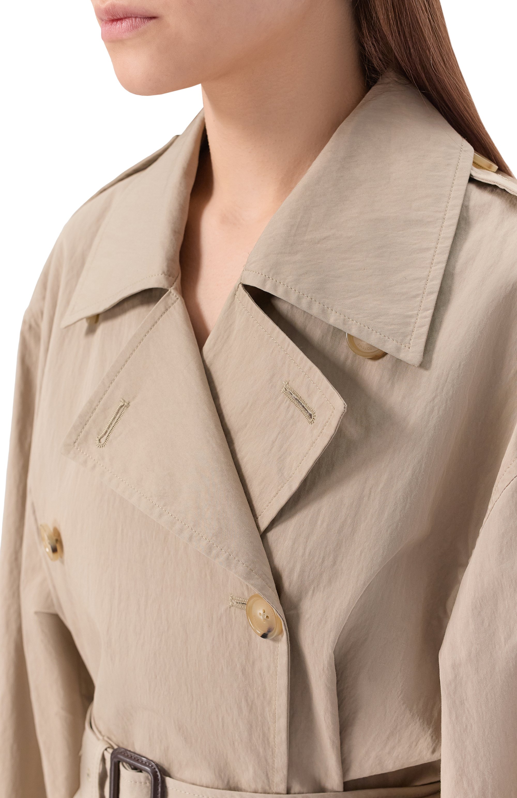 Хлопковый тренч TOTEME, арт. 252-WR00197-FB0410, фото 5