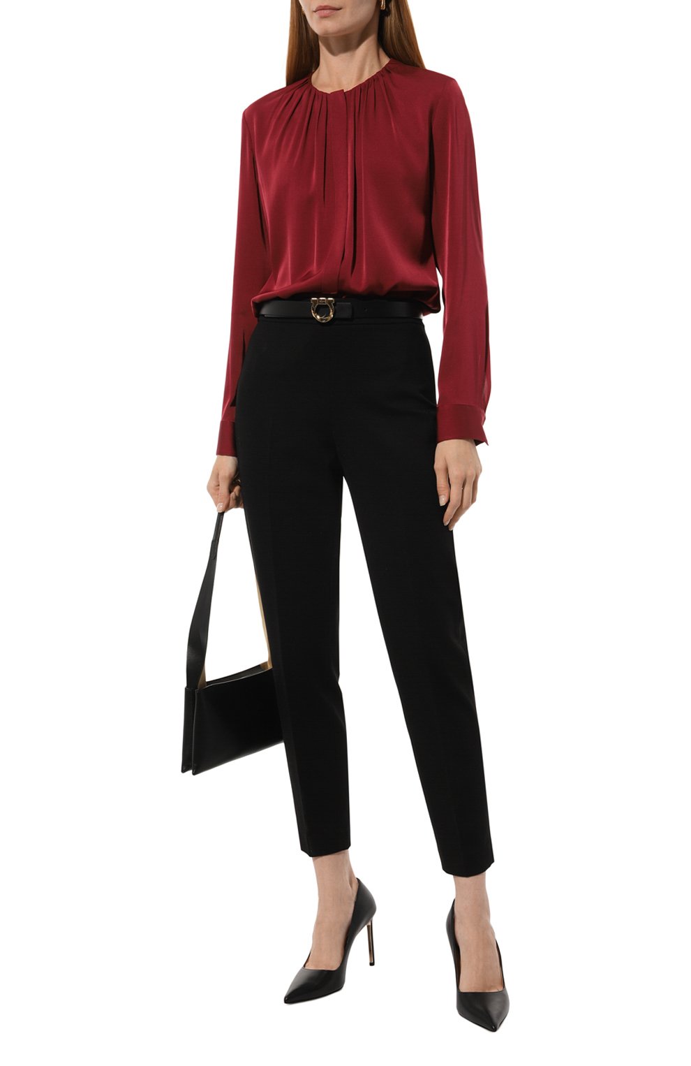 Брюки из вискозы BOSS черного цвета по цене 17950 руб., арт. 50490056, фото 2 Брюки из вискозы BOSS, арт. 50490056, фото 2