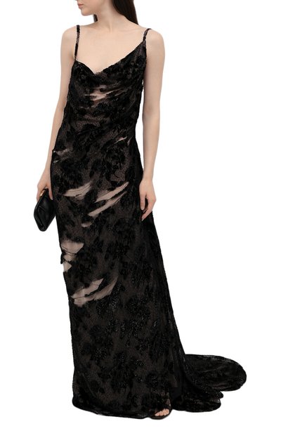 Платье из вискозы и шелка BALENCIAGA, арт. 659081/TJQ13, фото 2