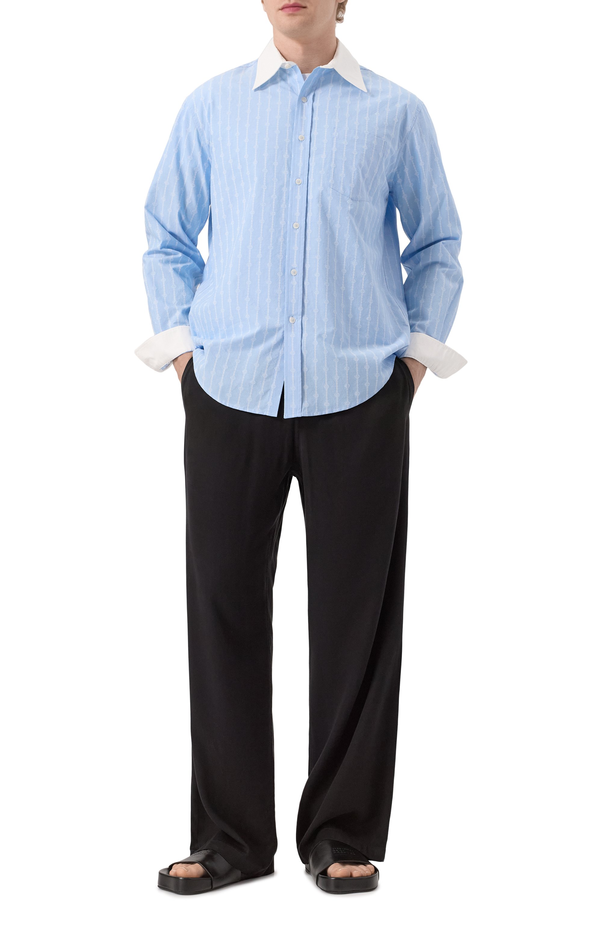 Рубашка из хлопка и вискозы CASABLANCA, арт. MS25-SH-175-01, фото 2