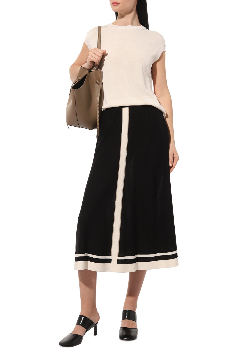 Юбка из шелка и вискозы FREEAGE черного цвета по цене 80080 руб., арт. S24.SK051.6079.900, фото 2 Юбка из шелка и вискозы FREEAGE, арт. S24.SK051.6079.900, фото 2