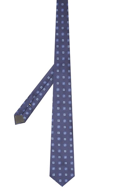 Шелковый галстук CANALI синего цвета по цене 10600 руб., арт. 18/HJ02345, фото 2 Шелковый галстук CANALI, арт. 18/HJ02345, фото 2