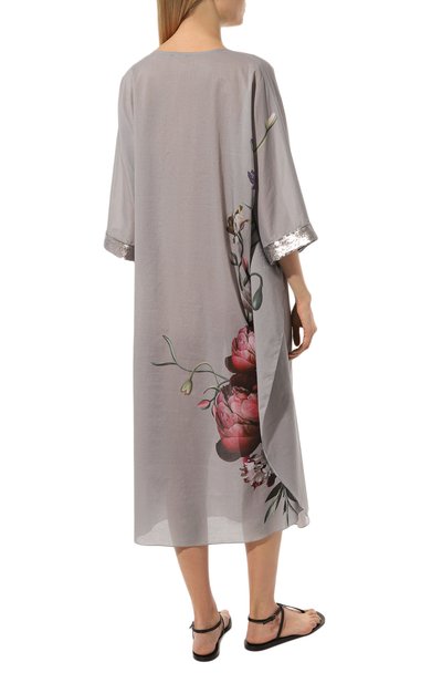 Хлопковая туника YANINA серого цвета по цене 73600 руб., арт. 0-2500, фото 4 Хлопковая туника YANINA, арт. 0-2500, фото 4