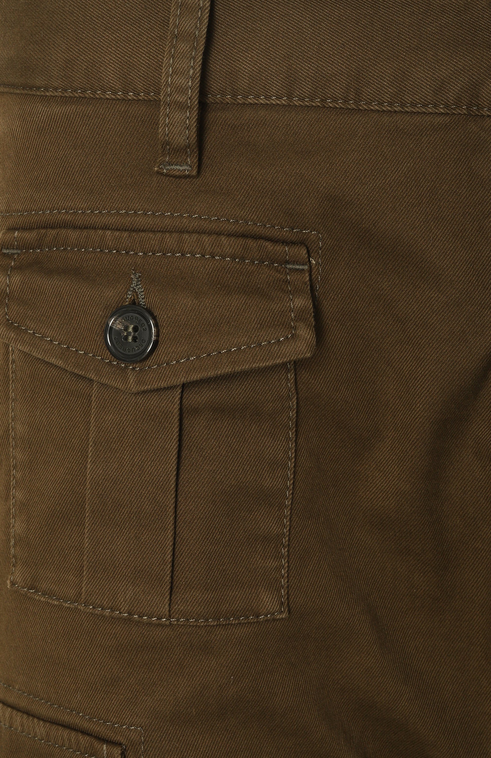 Хлопковые брюки-карго DSQUARED2 хаки цвета по цене 67500 руб., арт. S74KB0818/S39021, фото 6 Хлопковые брюки-карго DSQUARED2, арт. S74KB0818/S39021, фото 6