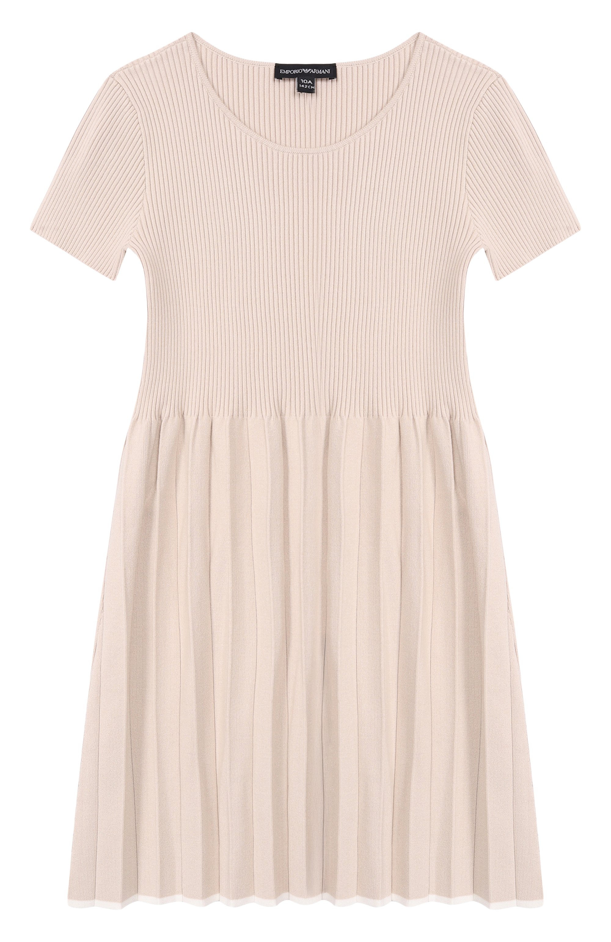 Платье EMPORIO ARMANI светло-бежевого цвета по цене 22100 руб., арт. EG000766/AF22788, фото 1 Платье EMPORIO ARMANI, арт. EG000766/AF22788, фото 1