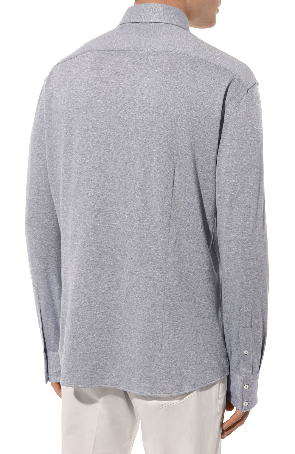 Рубашка изо льна и хлопка BRUNELLO CUCINELLI, арт. MW835B2269, фото 4