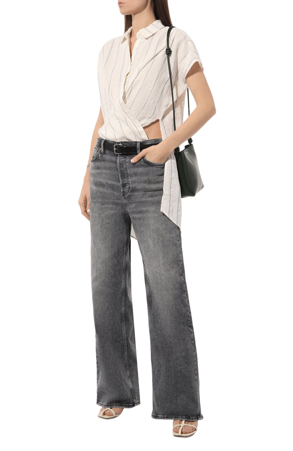 Рубашка изо льна и вискозы DEHA белого цвета по цене 14500 руб., арт. D02240, фото 2 Рубашка изо льна и вискозы DEHA, арт. D02240, фото 2