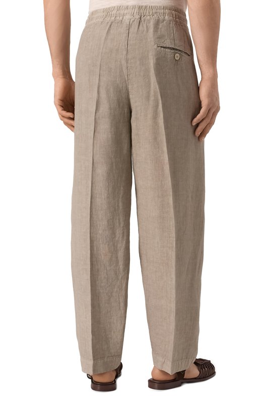 Льняные брюки InLinum PAJAMA18 Бежевый  PAJAMA18 Фото 4