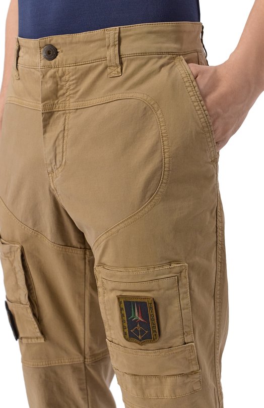 Хлопковые брюки-карго Aeronautica Militare PA1387UCT01493 Бежевый  PA1387UCT01493 Фото 5