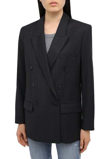 Шерстяной жакет ISABEL MARANT ETOILE темно-серого цвета по цене 69950 руб., арт. VE1381-20A027E/LEAGAN, фото 3 Шерстяной жакет ISABEL MARANT ETOILE, арт. VE1381-20A027E/LEAGAN, фото 3