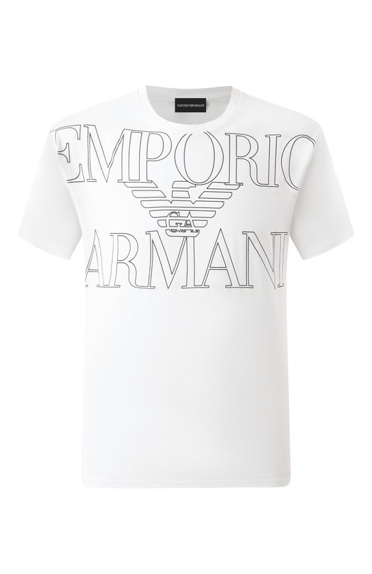 Хлопковая футболка Emporio Armani EM000574/AF12326 Белый EM000574/AF12326