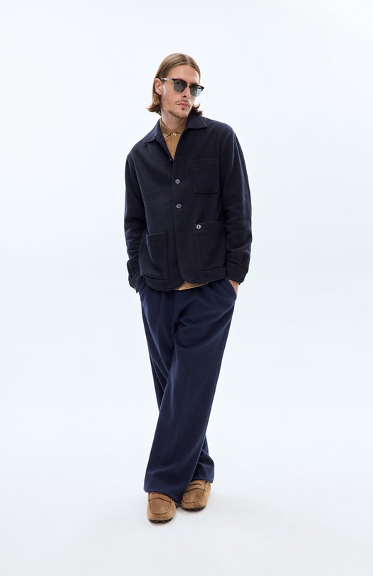 Брюки из хлопка и шерсти MVST M25.1PM.T014/JERSEY Синий  M25.1PM.T014/JERSEY Фото 6