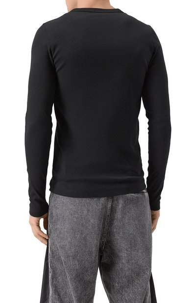 Хлопковый лонгслив DIESEL черного цвета по цене 13950 руб., арт. A14951/0EJAI, фото 4 Хлопковый лонгслив DIESEL, арт. A14951/0EJAI, фото 4