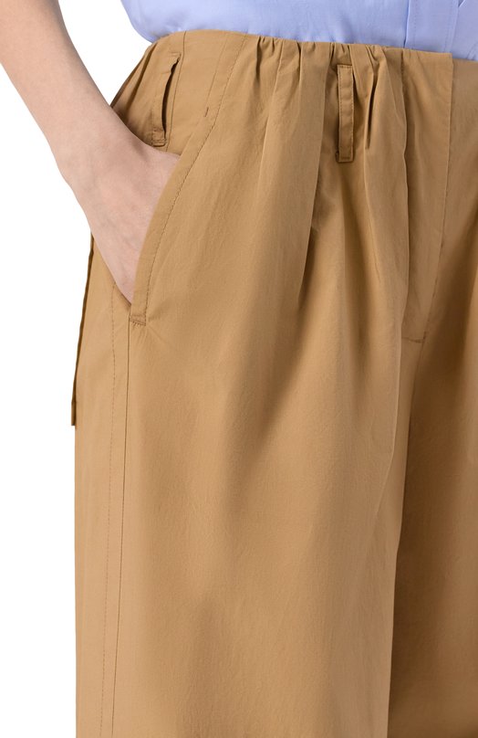 Хлопковые брюки Dorothee Schumacher 448213 Бежевый  448213 Фото 5