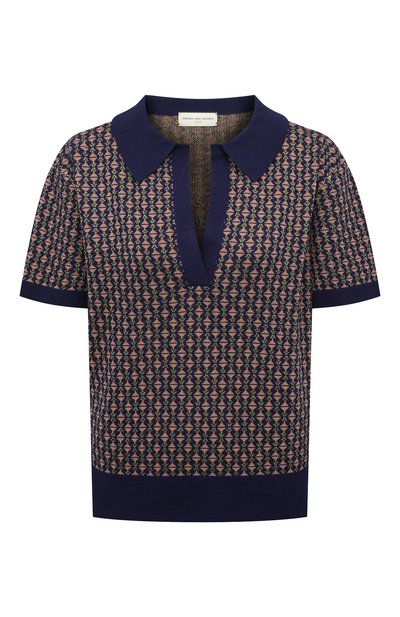 Женский поло из шерсти и вискозы DRIES VAN NOTEN, арт. 221-011209-4715