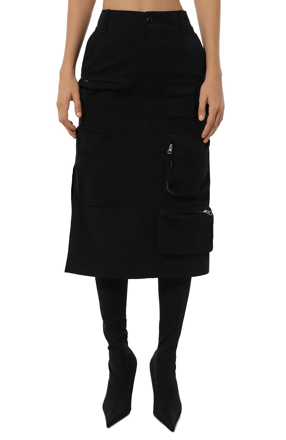 Хлопковая юбка MM6, арт. S52ME0017/M35148, фото 3